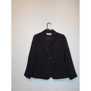 Tahari Arthur S Levine Womens Petite 2P Blazer Pinstripe Button Closure Office